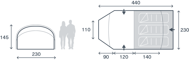 Kampa Wanderlight 3 Poled Tent
