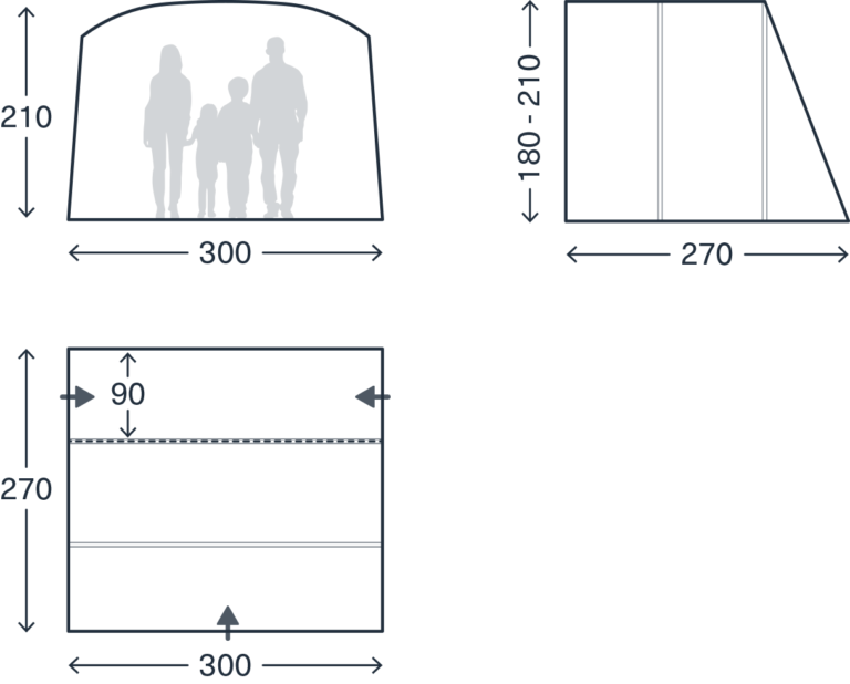 Kampa Waypoint Air Low Drive-Away Awning