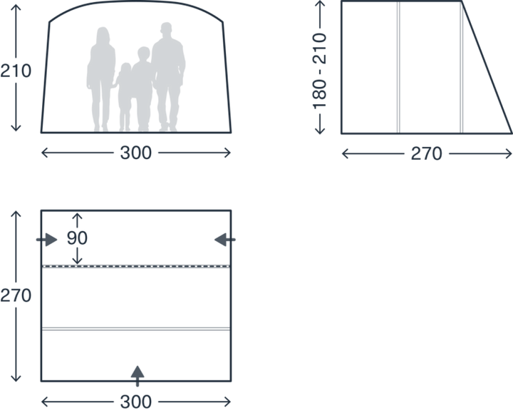Kampa Waypoint Air Low Drive-Away Awning