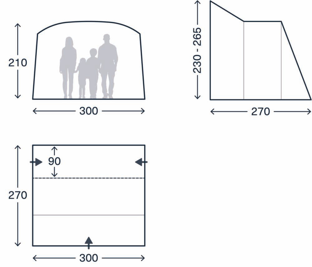 Kampa Waypoint Air Mid Drive-Away Awning