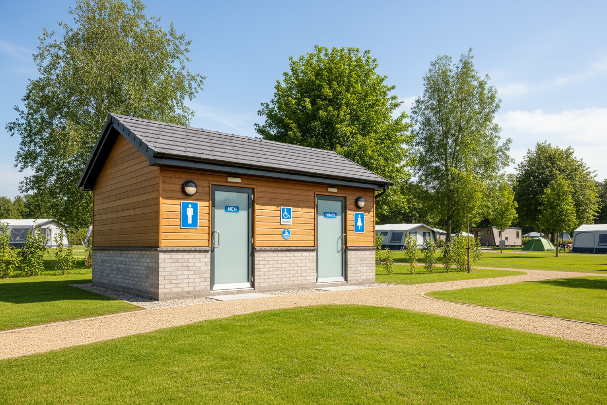 Campsite toilet block