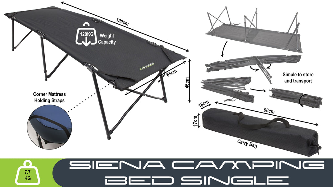 Outdoor Revolution Siena Single Camp Bed