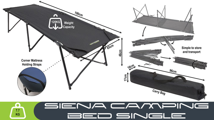 Outdoor Revolution Siena Single Camp Bed