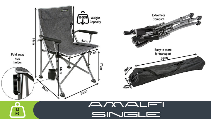 Outdoor Revolution Amalfi Single - Armrest Chair
