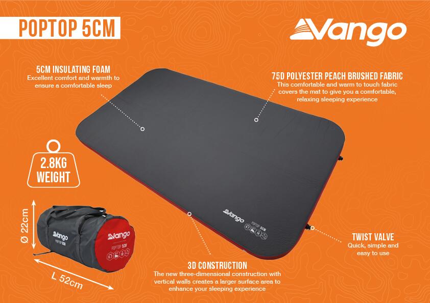 Vango PopTop 5cm Self-Inflating Mat