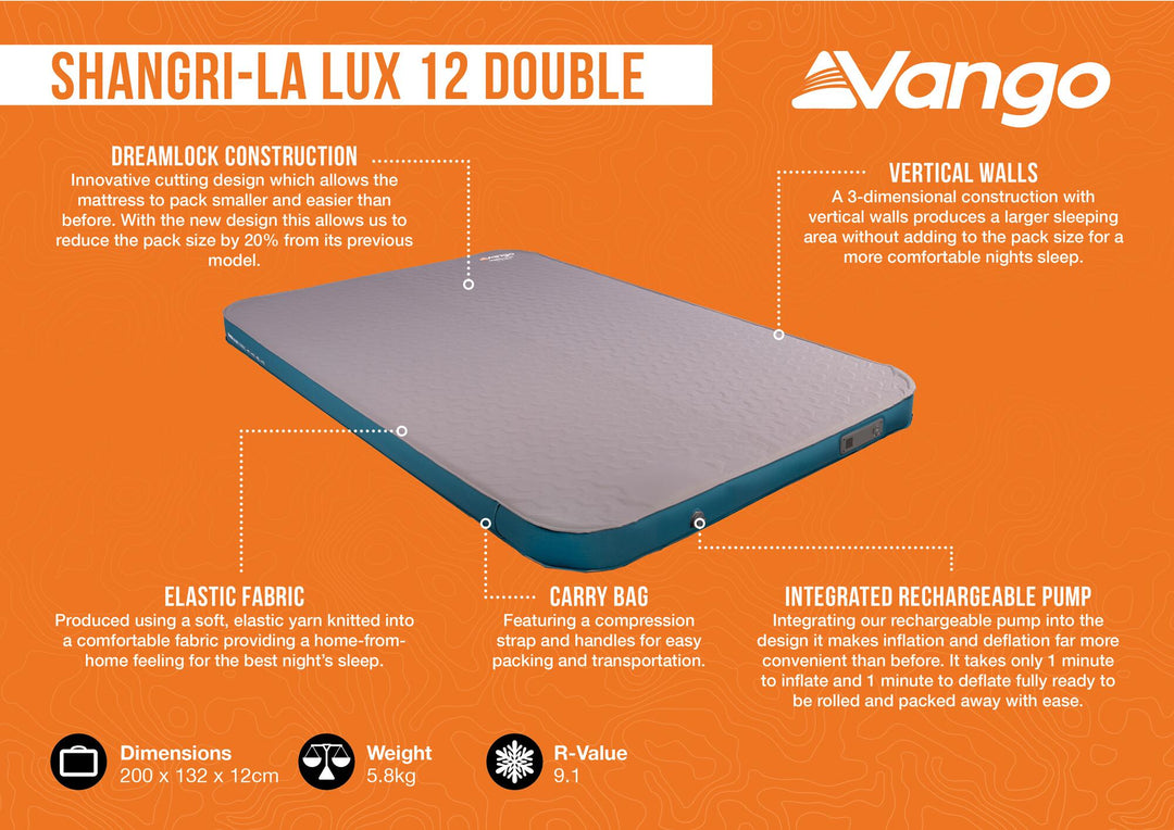 Vango Shangri-La Lux 12 Double Self-Inflating Mat