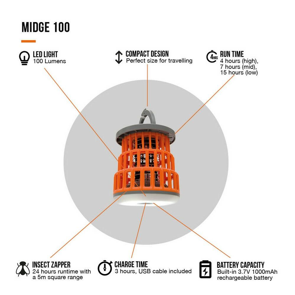 Vango Midge 100 Recharge Light/UV Insect Zapper