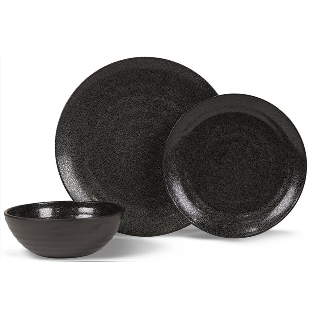 Kampa Ebony Cobble 12 piece Melamine Set