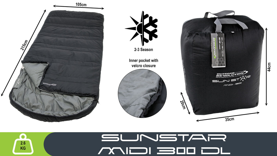 Outdoor Revolution Sun Star Midi 300 Sleeping Bag