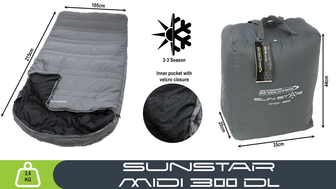 Outdoor Revolution Sun Star Midi 300 Sleeping Bag