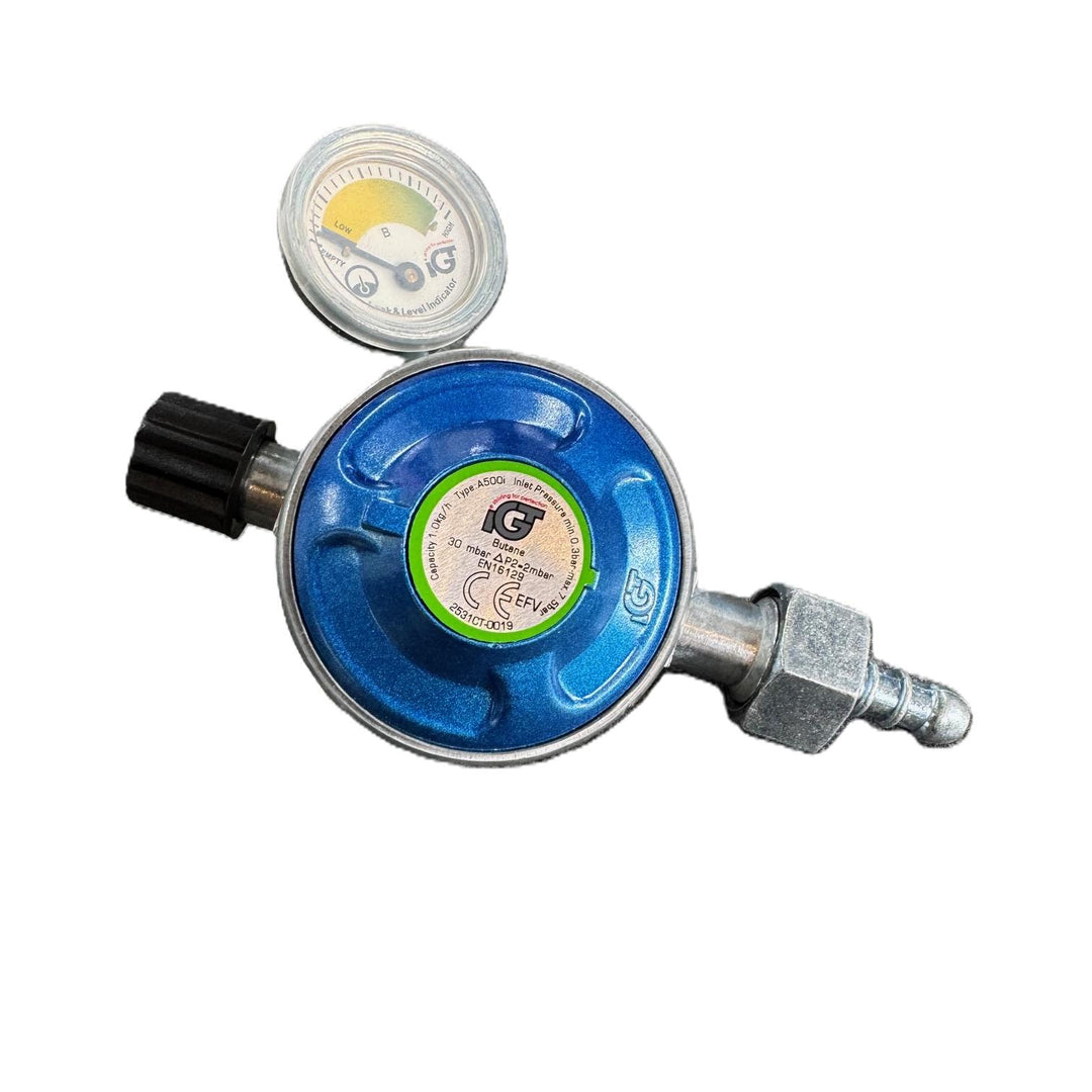 IGT Handwheel & Gauge Campingaz Style Gas Regulator