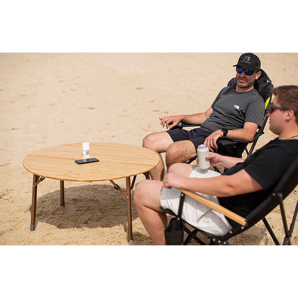 Zempire Kitpac Round V2 Bamboo Table from Camperite Leisure