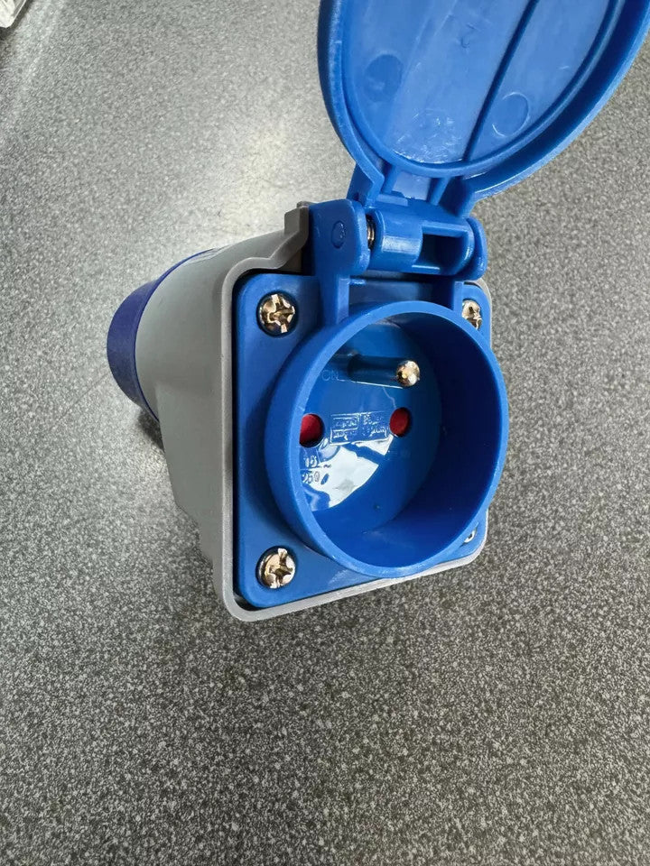 Cee Plug Container Inlet CEE Plug Adapter to EU Plug Socket - Coupler from Camperite Leisure