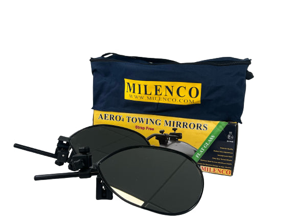 Milenco Aero Flat Mirrors - Twin Pack With Case