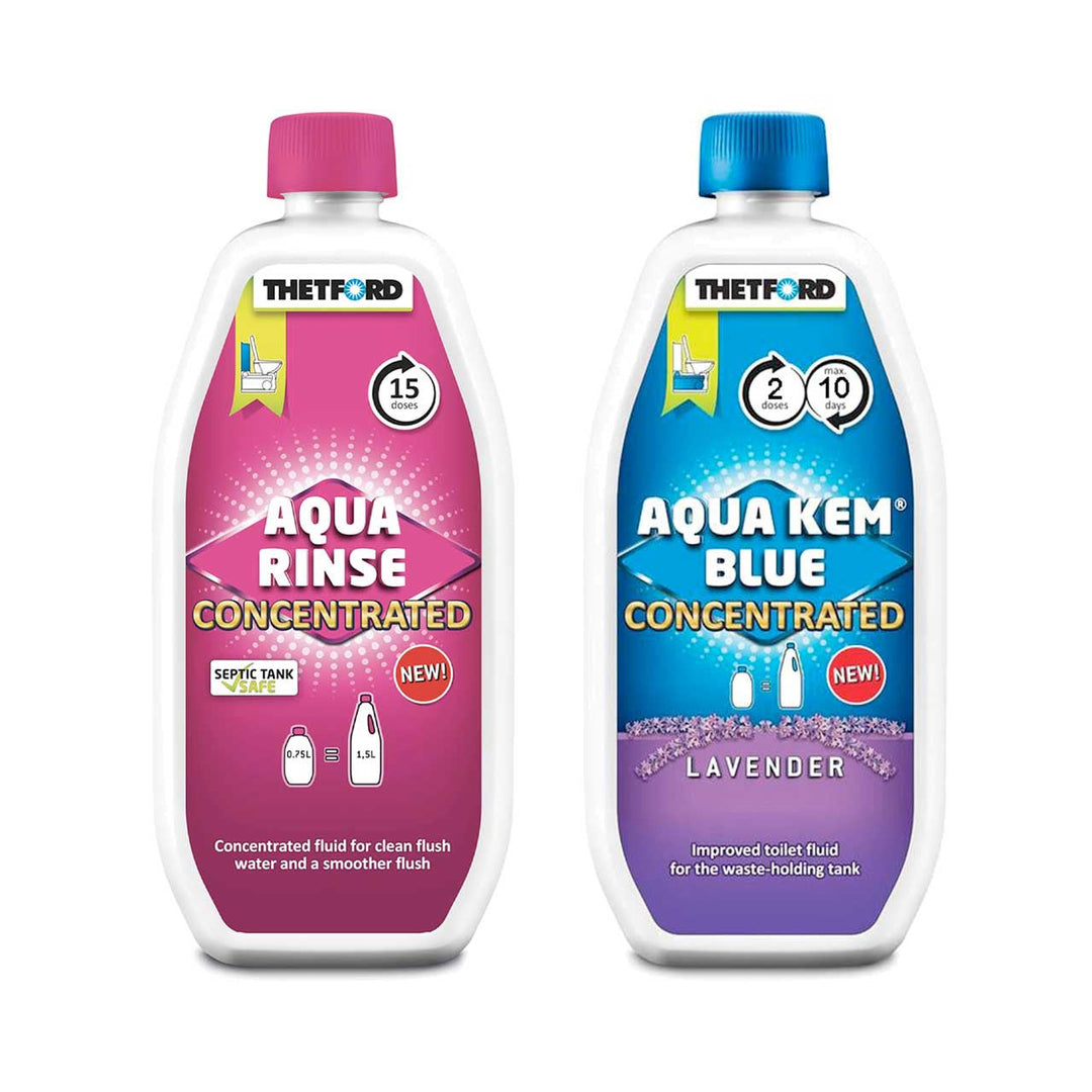 Thetford Aqua Kem Blue & Aqua Rinse 780ml Concentrate Duo Pack ...